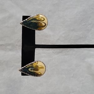 Silver Multicolor Teardrop Earrings